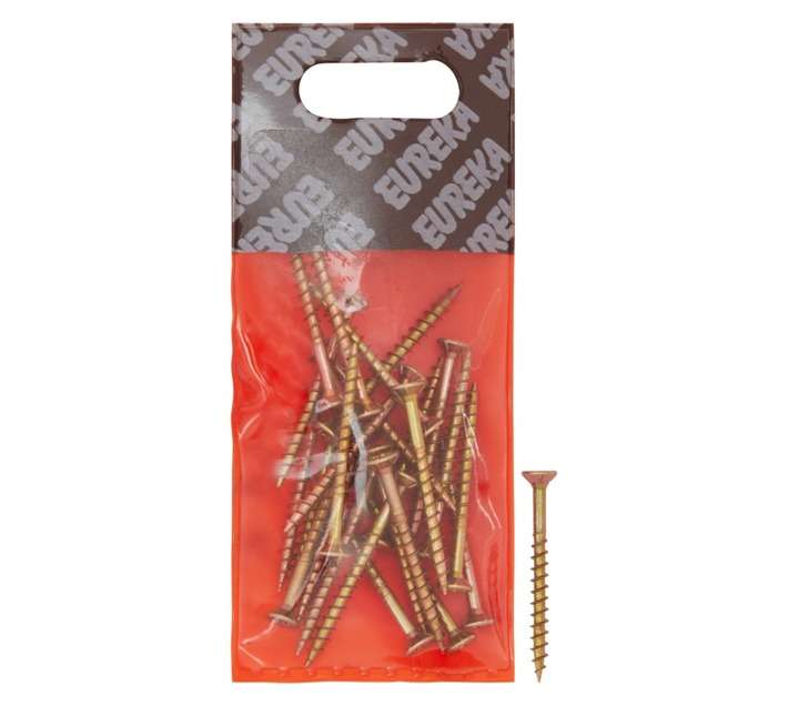 Eureka 1GG50U 3.5 x 40mm Chipboard Smooth Shank - Yellow (16 Pack)