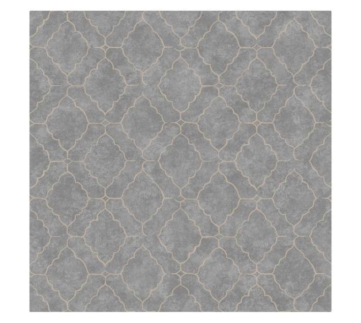 Fired Earth W/Mordern Damask Wallpaper - Grey (10m x 530mm)