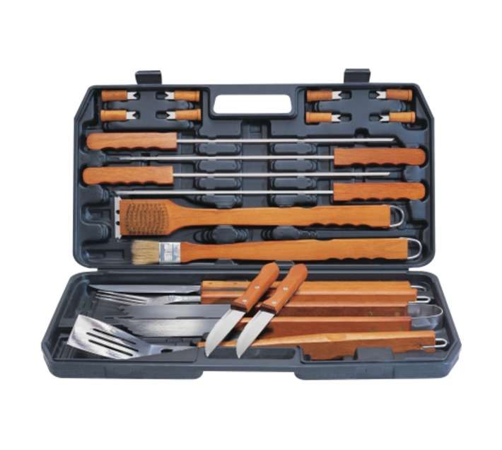 Alva Wooden BBQ Tool Set (21 Piece)