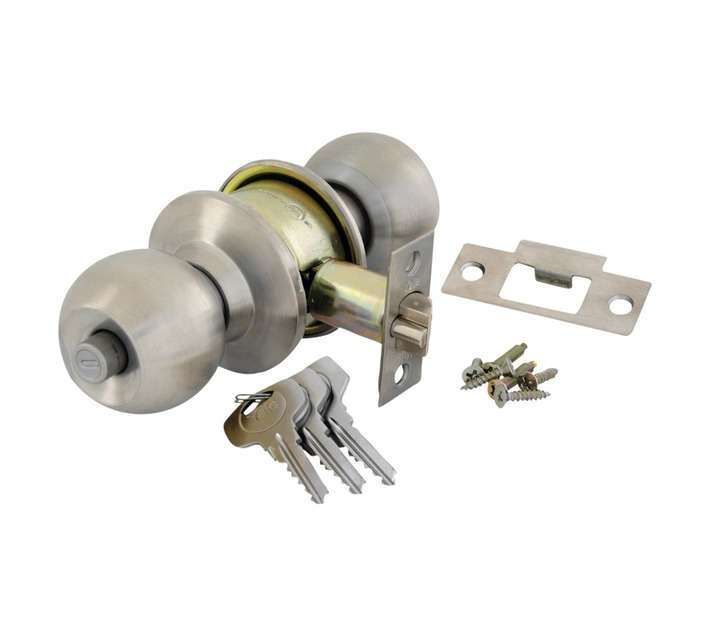 Yale Cylindrical Knobset Round (Satin Silver)