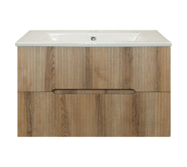 Lusso Wall Mount Moderno Vanity Cabinet - Oak (900mm)