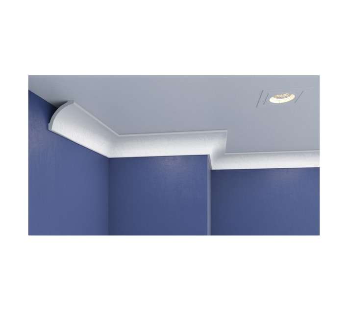 Upper Edge 5 x Cove Polystyrene Cornices - White (2000 x 60 x 60mm)