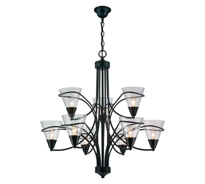 Radiant JP514-CL/BL Chandelier - Black (800mm)
