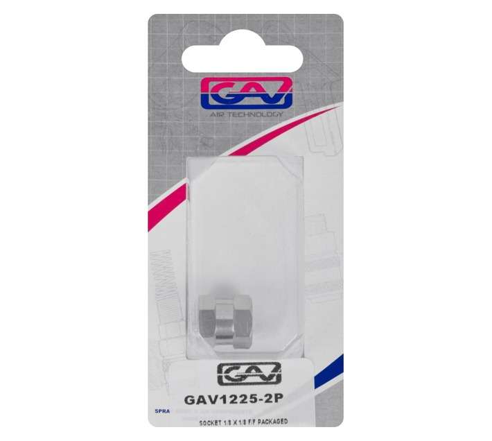 GAV GAV1225-2P Barrel Socket Coupling (1/8 x 1/8 inch)