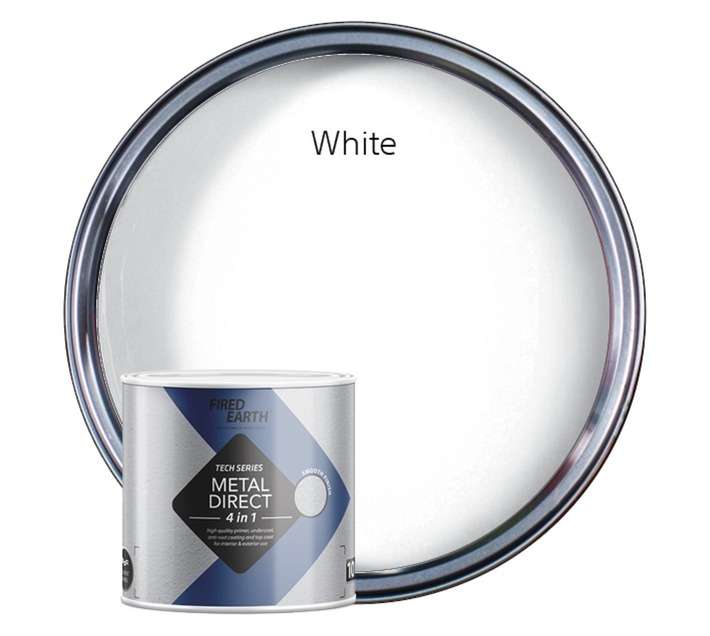 Fired Earth Metal Direct Smooth Satin - White (500ml)