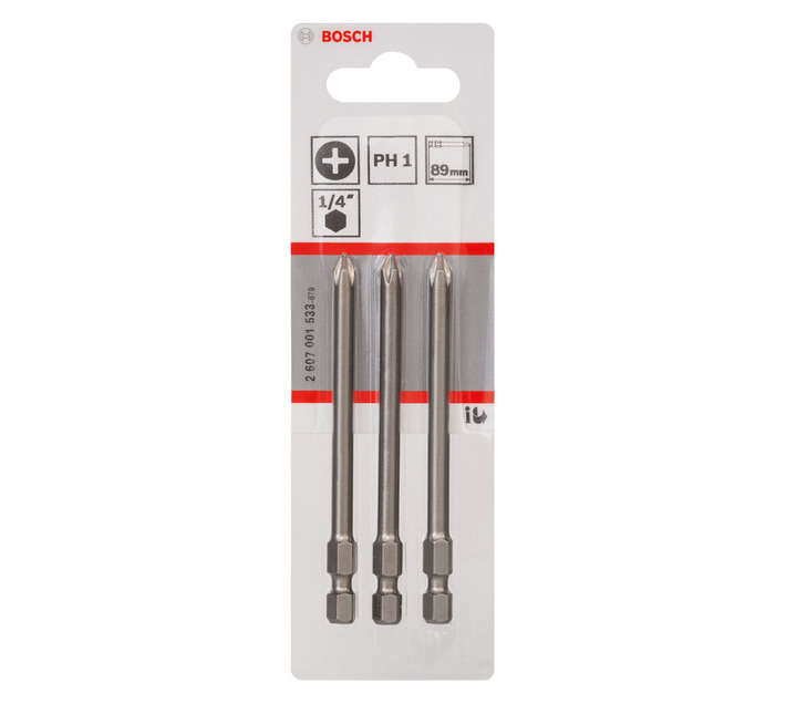 Bosch 3 x PH1 Screwdriver Bit Set (1.89mm)