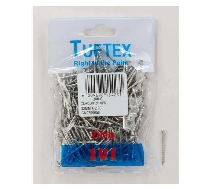 Tuftex GN9700050 Semi Clout Nails - Black (32 x 2mm)