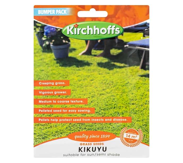 Kirchhoffs LG66125 Kikuyu Whittet Grass Seeds - Orange/White (100g)