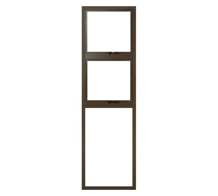 Alglasico 3 Pane Aluminium Sidelight Window - Bronze (600 x 2100mm)