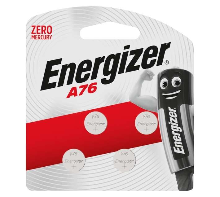 Energizer 4 x Coin Alkaline Batteries (A76)