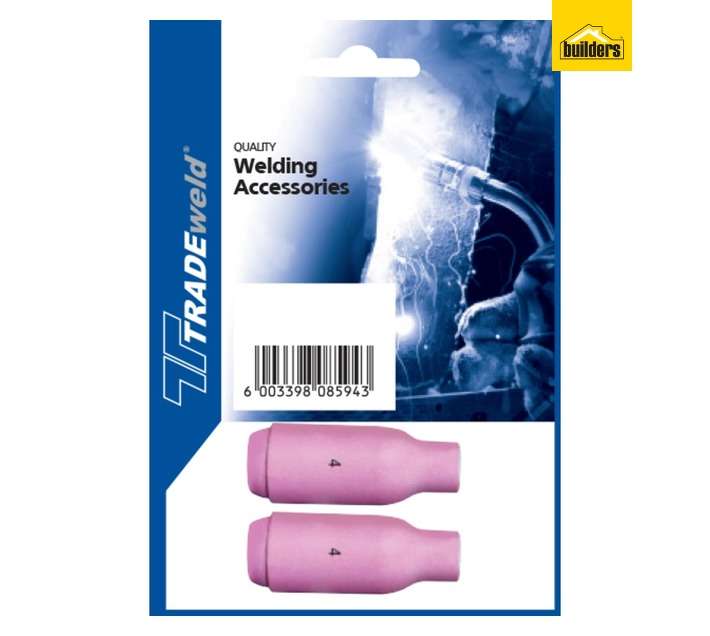 Tradeweld EWPACTT024 3 x 10N46 No.8 Ceramic TIG Cups
