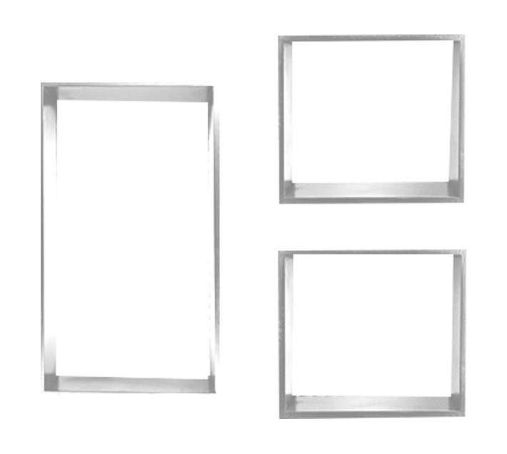 Shelfmate 3 Piece Cube Floating Shelves - White (306 x 306 x 148mm)