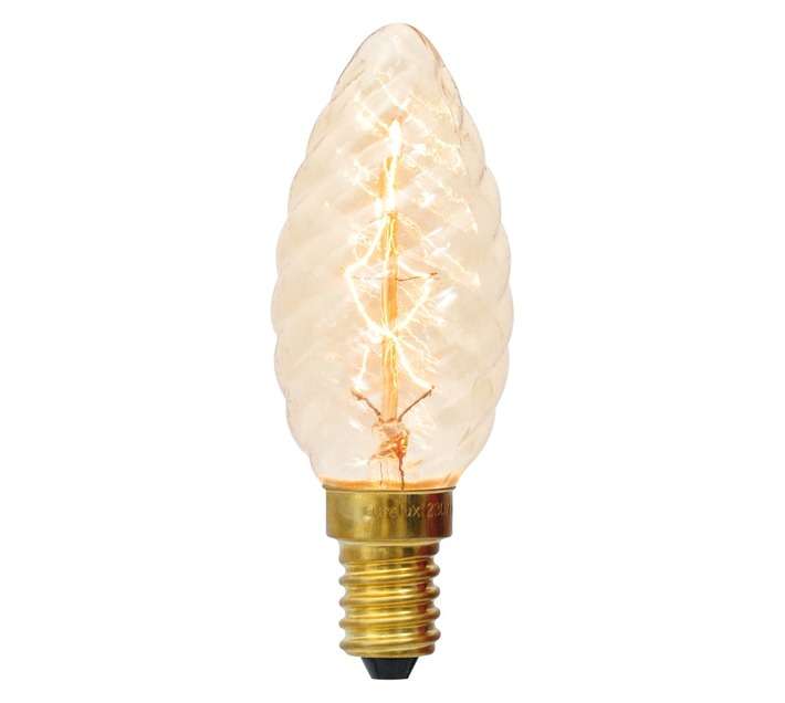 Eurolux G786 95 E14 CB Candle Spiral Zig-Zag Globe (40w)