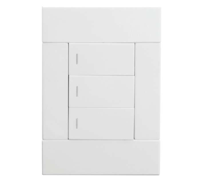 Veti 2VWR121C3 3 Lever Two Way Switch - White (130 x 90 x 20mm)