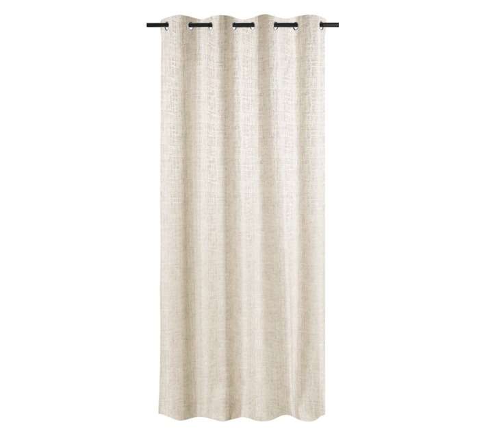 Jacquard Embossed Eyelet Curtain - Silver (2500 x 2300mm)