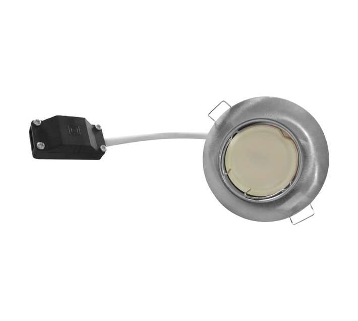 Lightworx 8 x GU10 Round Satin Chrome Downlights
