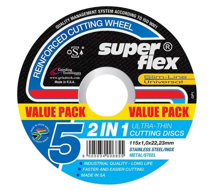 Superflex 2-In1 Disc 115mm Bl Pos
