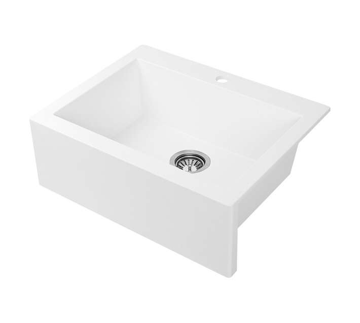 Laveo Komodo 1 Bowl Sink - White (580 x 490 x 190mm)