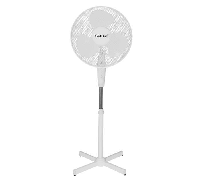 Goldair GPF16YA Oscillating Pedestal Fan - White (400mm)