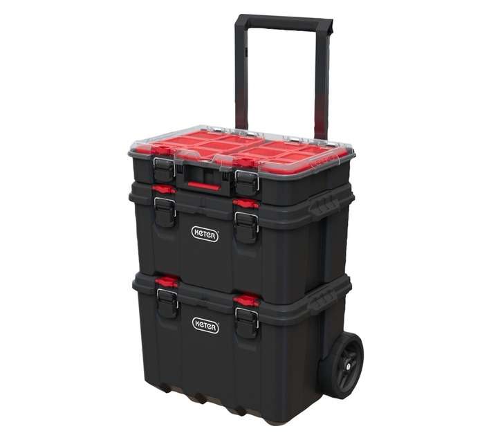 Keter Stack n Roll Tool Storage â Black (525 x 410 x 694mm)