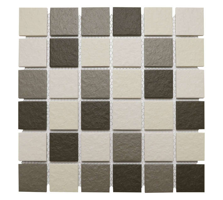 Falcon Porcelain Mosaic Tiles - Grey/Charcoal (300 x 300mm)