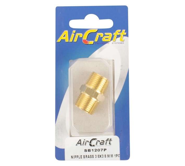 AirCraft Brass Nipple (3/8 Inch)