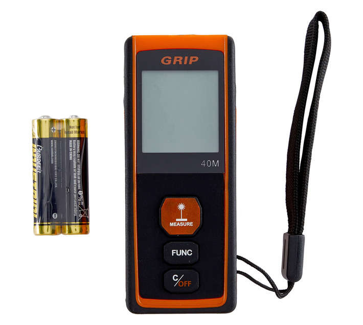 Grip Laser Distance Measurer - Black/Orange (40m)