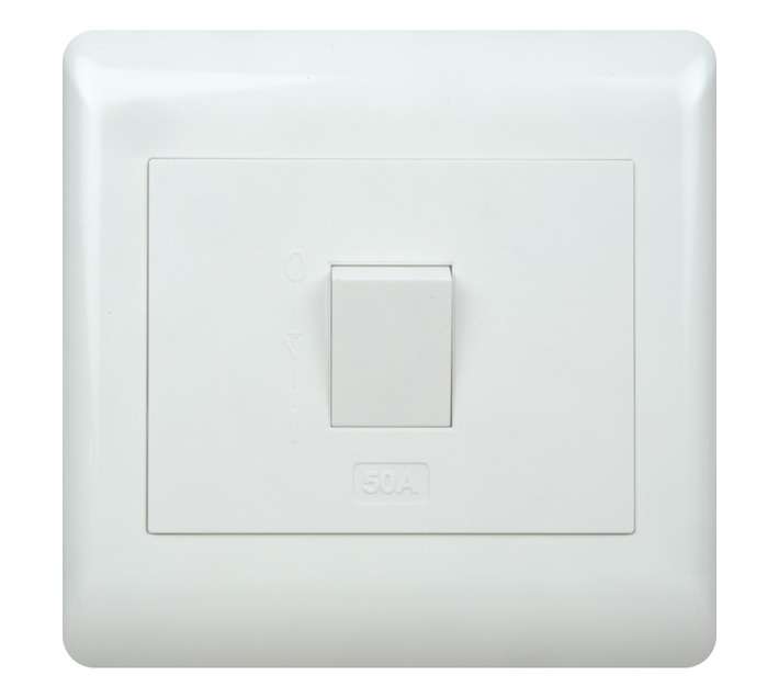 Design House 50A Isolator - White (100 x 100mm)