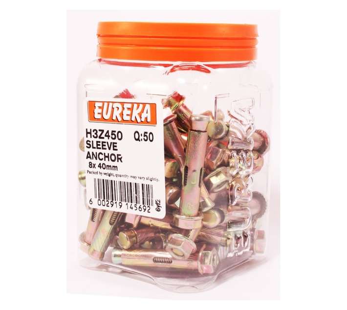 Eureka 8 x 40mm Sleeve Anchor (50 Pack)