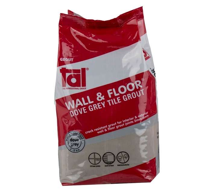 TAL Wall and Floor Grout - Dove Grey (2kg)