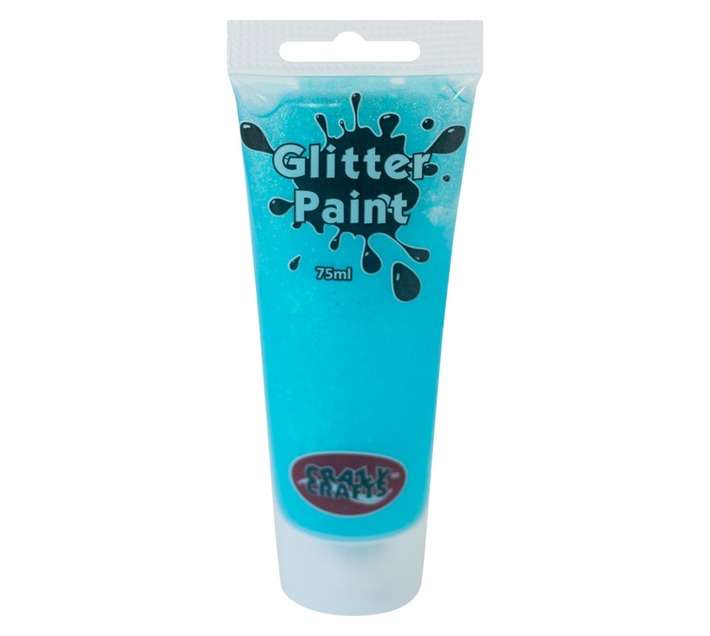 Glitter Paint - Neon Blue (75ml)