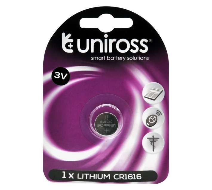 Uniross Coin Lithium Battery (CR1616)