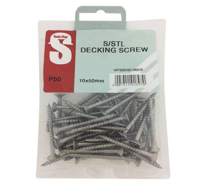 Safe Top A2 Stainless Steel Decking Screw (10 x 50mm)
