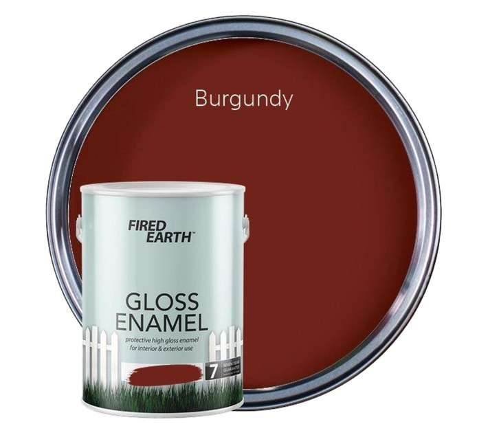 Fired Earth Gloss Enamel - Burgundy (5L)