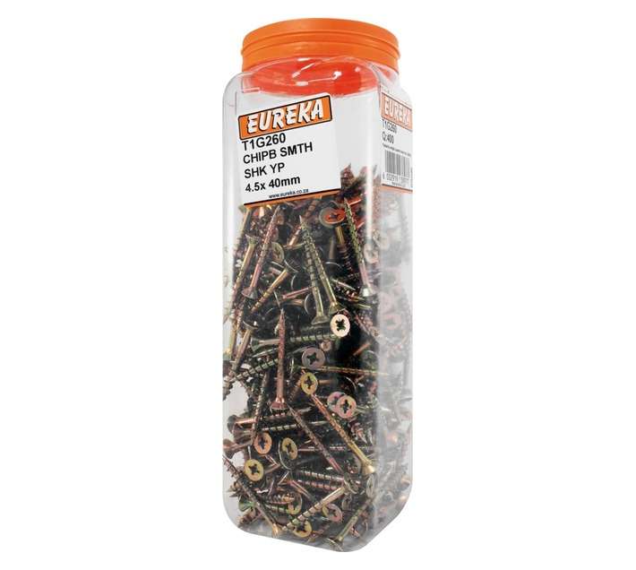 Eureka 4.5 x 40mm Chipboard Smooth Shank Yp (Q400)