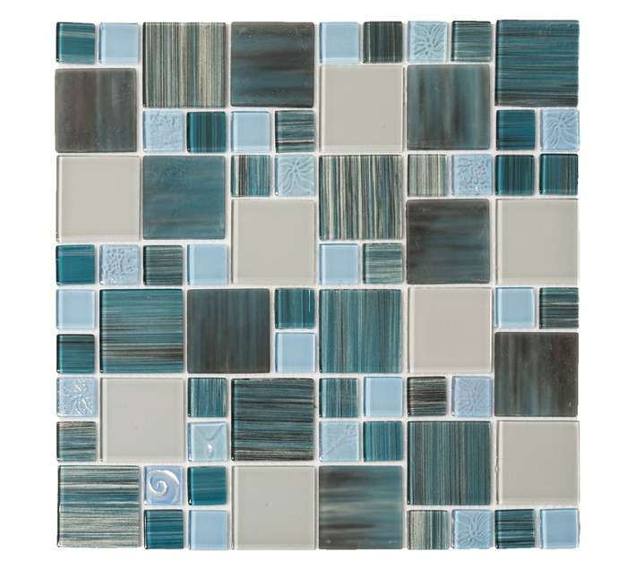 Fired Earth WP-SandA1 Mix Mosaic Tile - Turquoise (300 x 300mm)