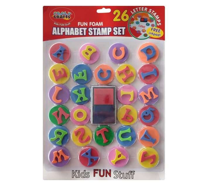 Crazy Crafts Fun Foam Jumbo Alphabet Stamp Set