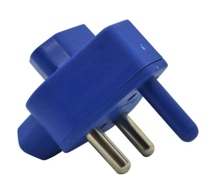 PowerWorx Twin Euro Adaptors - Blue (5A)