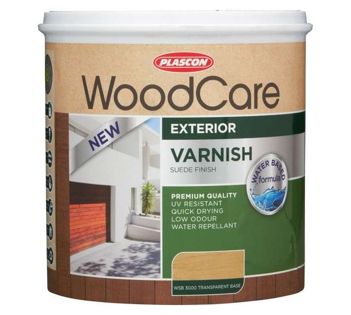 Plascon WoodCare WB Exterior Varnish - Suede (1L)