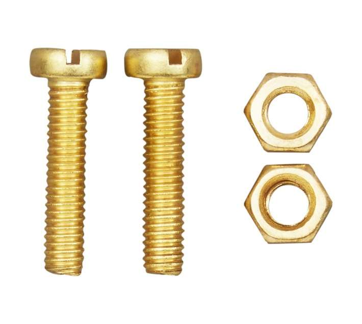 Eureka 6 x 25mm Machine Screw and Nut Cheesehead Solid Brass (2 Pack)