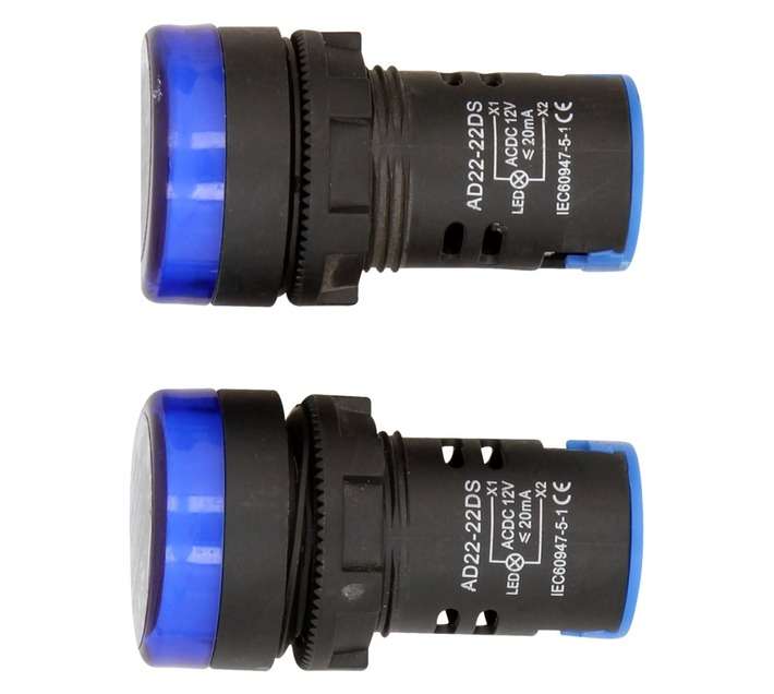 Security Remotes Unlimited 2 x Panel Pilot Lights - Blue (12V)