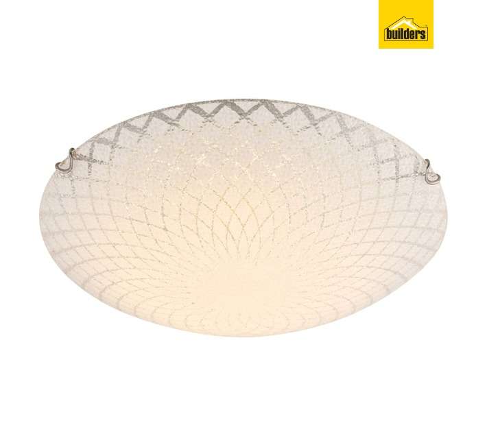 Radiant Round Line Pattern Ceiling Light - Chrome (300mm)