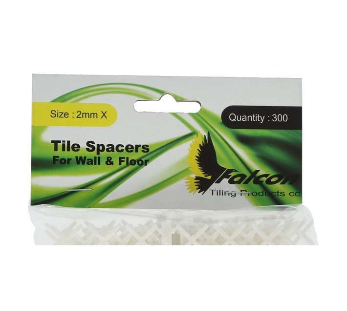 Falcon Tiling 300 x Tile Spacers - White (2mm)
