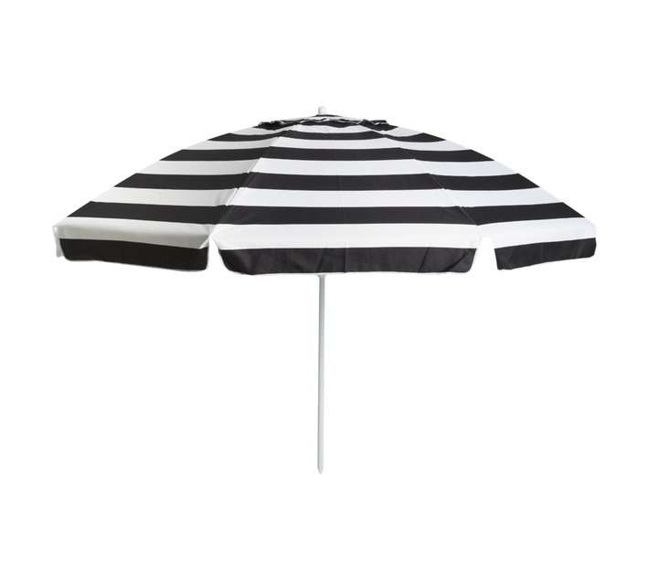Republic Umbrella Stripe Beach Unbrella - Black/White (2560mm)