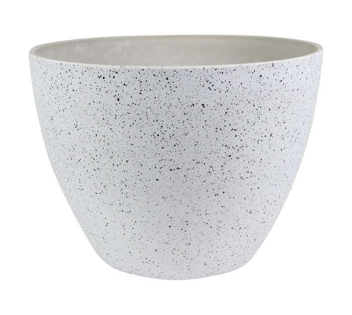 TS Cera-Mix Nova Terrazzo Pot - White (360 x 360 x 270mm)
