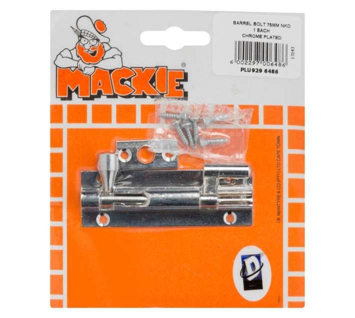 Mackie Barrel Bolt Neck - Chrome Plated (75mm)