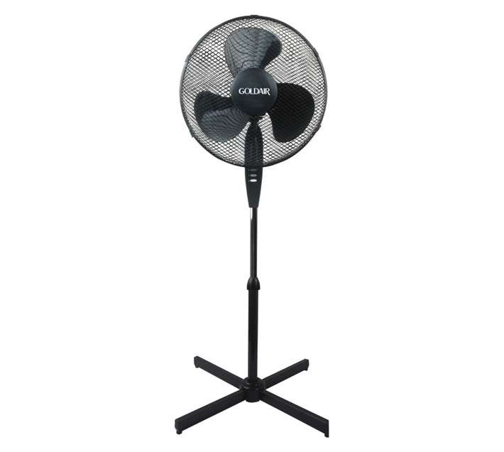 Goldair GPF-16YAB Oscillating Pedestal Fan - Black (400mm)