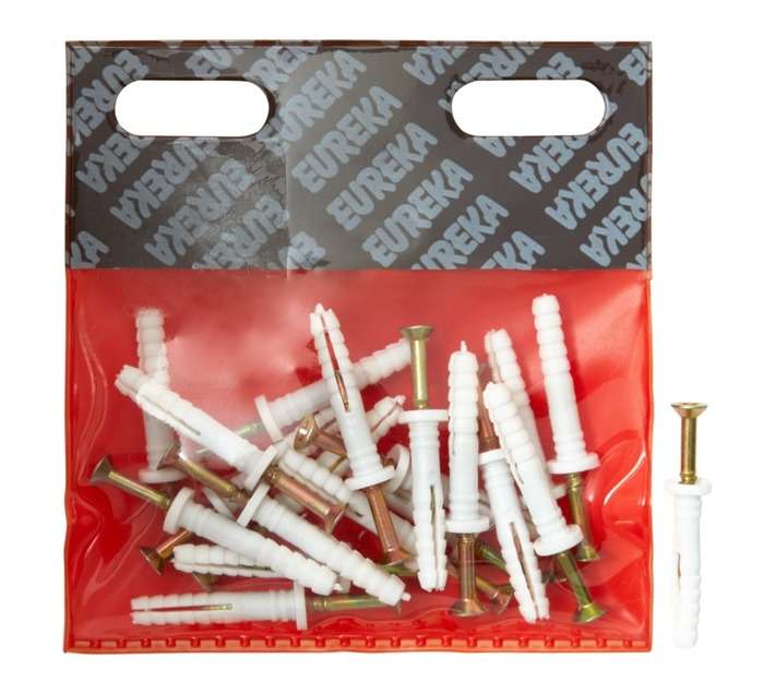 Eureka 6Q30 6 x 35mm Nail In Rimmed - White (20 Pack)