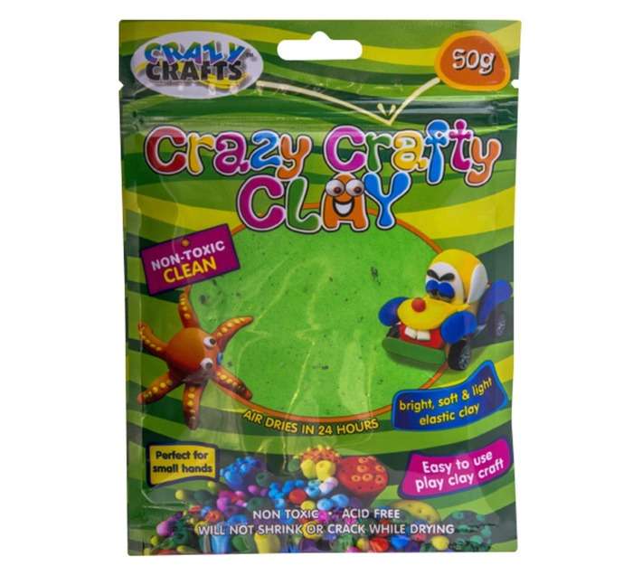 Crazy Crafts C50GR Crafty Clay - Green (50g)