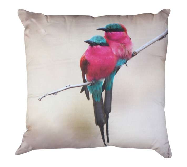 Design House Carmine Bee Eater Scatter Cushion - Stone (500 x 500mm)